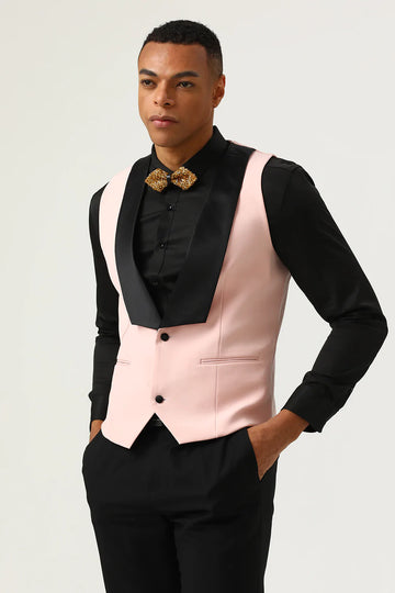 Pink Shaw Lapel 3 Piece menn Prom Suits